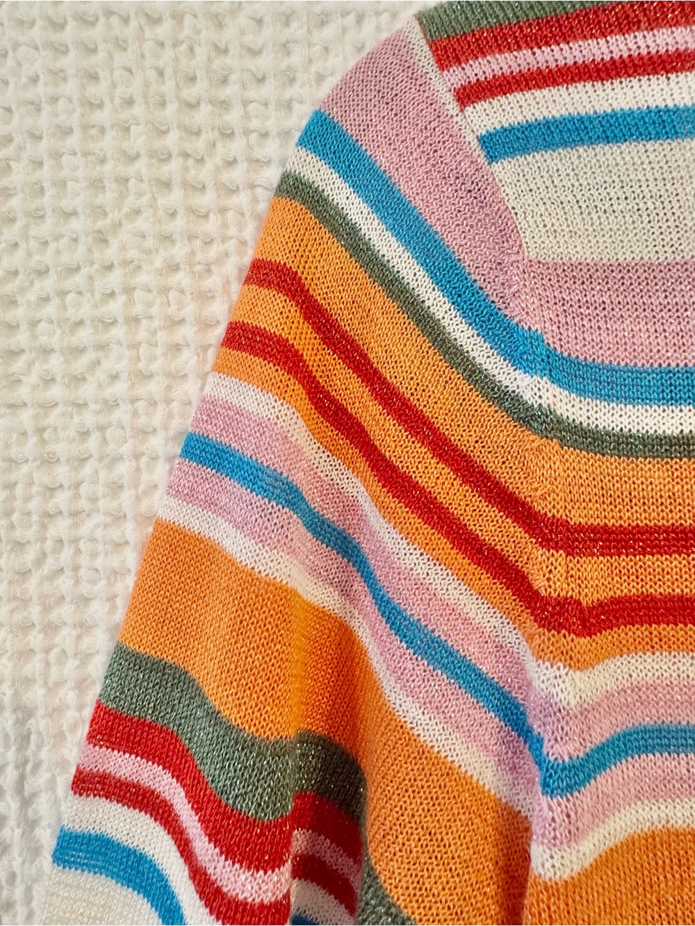CIDER Orange Multi-Stripe Knit Long Sleeve Maxi Dress Backless NWT size M-L - Picture 6 of 10